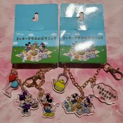 【新品未使用】ミッキーマウスのピクニック　アクリルチャーム　２個セット