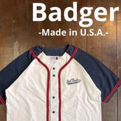 USA製！！【Badger Sport バジャースポーツ】ベースボールシャツ L