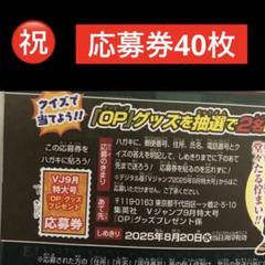1⭐️最安値【応募券 40枚】ワンピース OPグッズプレゼント Vジャンプ9月号