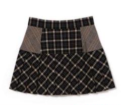 and mary Coco check pleats skirt Mサイズ