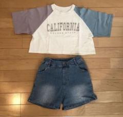 Tシャツ デニム ショートパンツ セット 140