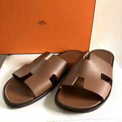 Hermes エルメス イズミール サンダル ブラウン レザー 26cm相当