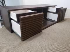 【美品 隠し引き出し 格子 ルーバー テレビボード テレビ台 150cm】