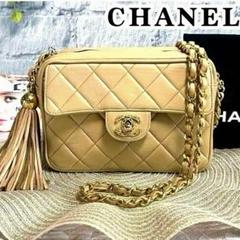 良美品★CHANEL ラムスキン マトラッセ チェーンショルダーバッグ★正規品のサムネイル