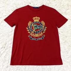 良品✨Ralph Lauren 現行 Tシャツ ロゴ プリント 赤 S 綿のサムネイル