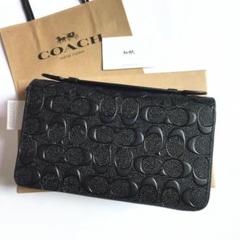 コーチ＊COACH長財布 F93425 ダブルジップメンズ財布 アウトレット品 COACH コーチ長財布 F93425 ダブルジップ メンズアウトレット品
