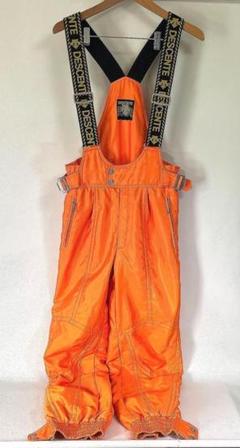 DESCENTE ボードウェア パンツ ズボン オレンジ サスペンダー デサント