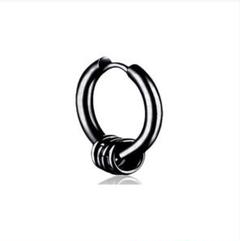 ♥️再々入荷♥️ピアス　メンズ　ブラック　フープ　カジュアル　人気　アクセサリー