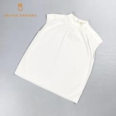 美品 ユナイテッドアローズ ギャザーブラウス ホワイト サイズF*ED19