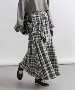 URBANRESERCH スリーブノットチェックスカートのサムネイル