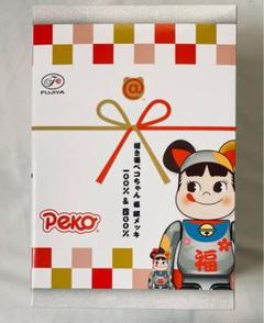 BE@RBRICK 招き猫 ペコちゃん 福 銀メッキ 100% & 400%のサムネイル