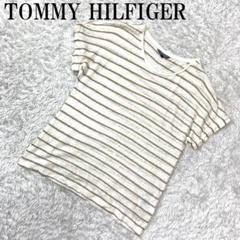 TOMMY HILFIGER リネンニット ホワイト ベージュ L B991