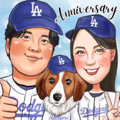 笑顔を届ける似顔絵オーダー♪ 還暦祝い　古希　米寿　金婚式　送別　お名前ポエム6