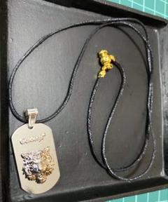 虎彫刻　シルバーネックレスペンダント 60㎝