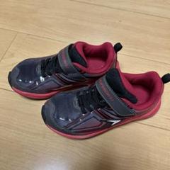 瞬足シューズ 黒/赤 19センチ