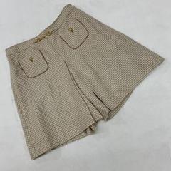 Rue de B bis パンツ 千鳥格子柄 ウール混 ミドル丈 ベージュ 3
