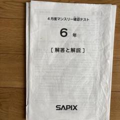 2025年最新】sapix 6年 4月マンスリーの人気アイテム - メルカリ