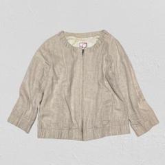 ジュンコシマダPART2♡ヘリンボーンノーカラージャケット　ジップアップ　11号のサムネイル