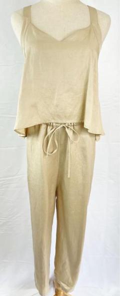 【美品】COLUMN　コラム　上品光沢　オールインワン　ベージュ　36サイズのサムネイル