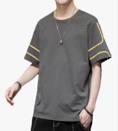 メンズTシャツ 丸首 カジュアル 重ね着風 Mサイズ