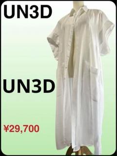 UN3D./アンスリード】ワイドノースリーブロングシアーシャツ　¥29,700