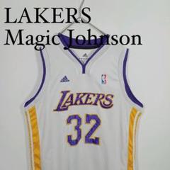 NBA adidas レイカーズ　マジック・ジョンソン ユニフォーム XXL