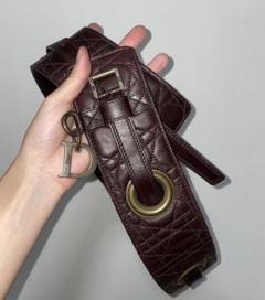 ブラウン レザー キルティング ベルト Dior ディオール　ウエストベルト ブラウン レザー キルティング ベルト Dior ディオールウエスト