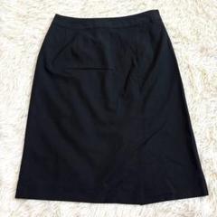 n6526 美品✨ニューヨーカー 膝丈スーツスカート M ウール オフィス 薄手