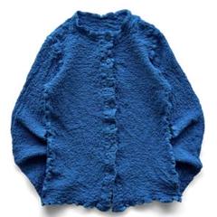 【美品】イッセイミヤケ 水色 しわ加工 長袖カーディガン シースルー 未使用品 楽天市場】コットン カーディガン（ブランドイッセイミヤケ）の通販