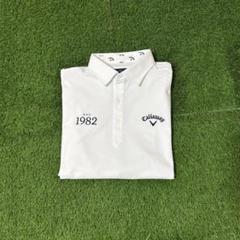 Callaway ホワイト長袖ポロシャツ　Ｍサイズ