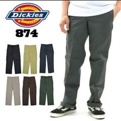 Dickies 874 オリジナルフィット ダークグリーン ワークパンツ 30のサムネイル