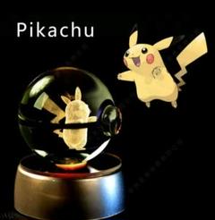 幻想的！クリスタルモンスターボール ピカチュウ LED ポケモンコレクター必見！