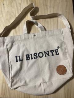 【セール中】IL BISONTEトートバッグ ベージュ キャンバス