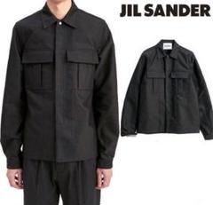 美品 JIL SANDER military over shirt 黒 M 2025年最新】JIL SANDER メンズ ミリタリージャケットの人気
