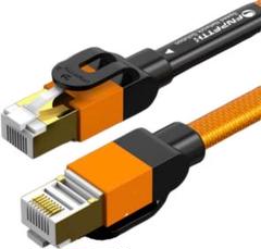 LANケーブル 15M CAT7 オレンジ 超高速10Gbps/600MHz