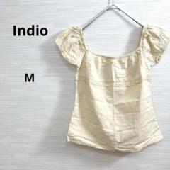 新品タグ付き★Indio インディオ　ブラウス　インド製　レース　刺繍　M