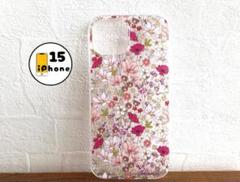 【割引有り】iPhone15 ケース　カバー　スマホケース クリアーケース　花