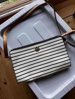 Tory Burch ホワイトストライプ クラッチバッグ Tory Burch ホワイトストライプ クラッチバッグ - メルカリ