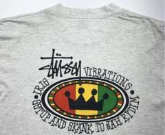 レア】OLD STUSSY Tシャツ クラウン 80's 黒タグUSA製ラスタ