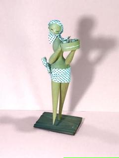 海女 こけし 人形 置物 伊豆大島 貝 貝殻 レトロ 昭和 アンティーク