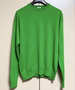大人気新作 cash&barba グリーン クルーネック 24awウーステッドカシミヤ150 トップス