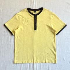 〜00s　OAKLEY　カットオフロゴ　ヘンリーネック　リンガーTシャツ　Y2K