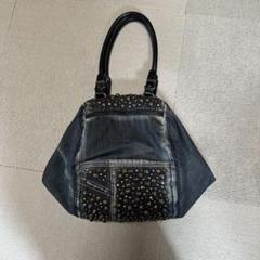 DIESEL スタッズ付き ブラックハンドバッグ ディーゼル DIESEL レザー 2wayバッグ スタッズ ブラック - メルカリ