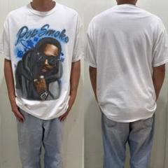 POP SMOKE ラッパーt ダイナミックプリント XL ゆるダボ 人物t
