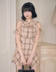 ミシェルマカロン MichellMacaronフロントオープンチェックミニワンピ フロントオープンチェックミニワンピ - メルカリ