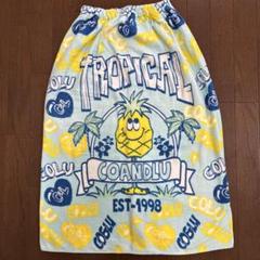 ラップタオル 80cm プールタオル　ビーチタオル　パイン　ブルー／イエローのサムネイル