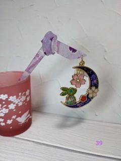 ★ハンドメイド★月と兎のかんざし