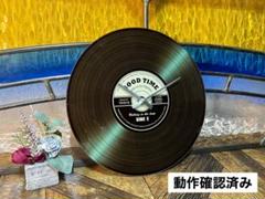 レコード型 壁掛け時計 アンティーク 昭和レトロ 当時物　インテリア