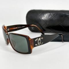 CHANEL サングラス 5114-B ブラウン ココマーク ラインストーン 茶
