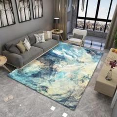 上品★100x140cm★長方形ラグ 洗えるラグ 滑り止め付 カーペット